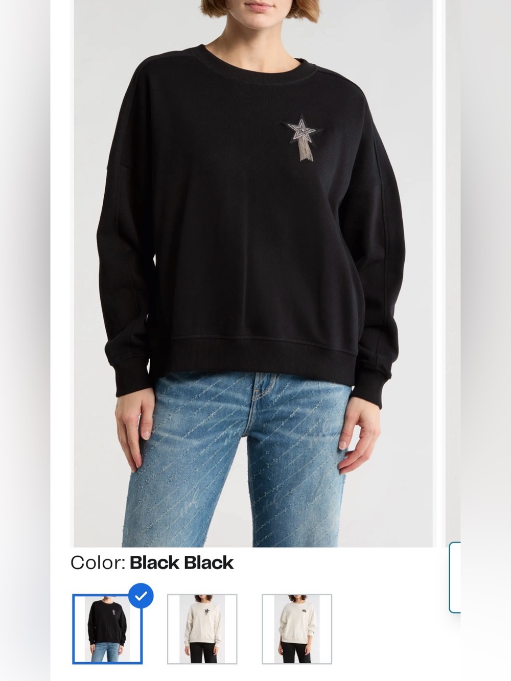 BOSS ORANGE 
Star Logo Embroidered Sweatshirt